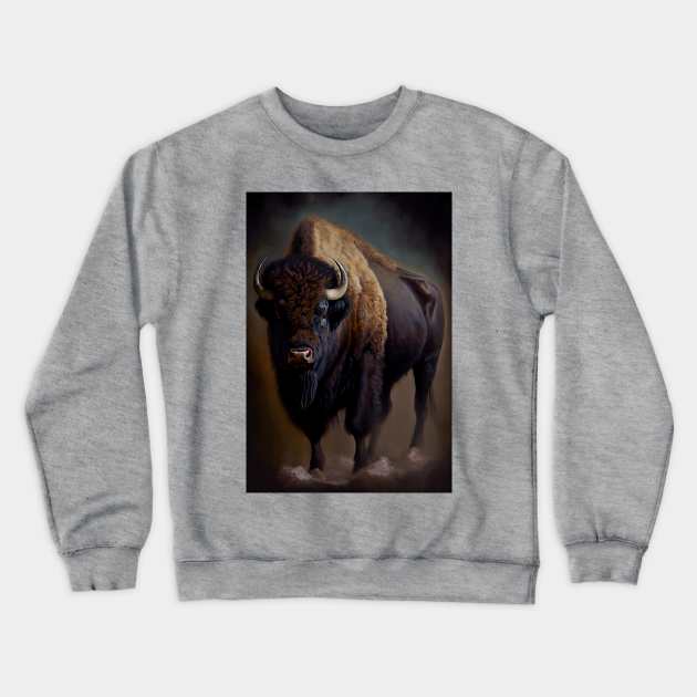 American Bison Crewneck Sweatshirt by ABART BY ALEXST 